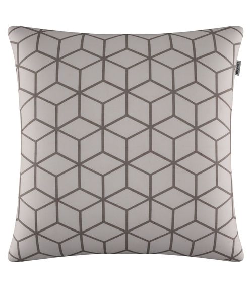 Capa De Almofada Patch Geometrico Adomes Bege