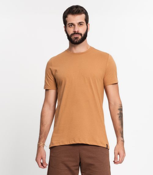 Camiseta Meia Malha Masculino Kohmar Marrom