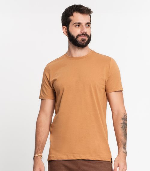Camiseta Meia Malha Masculino Kohmar Marrom