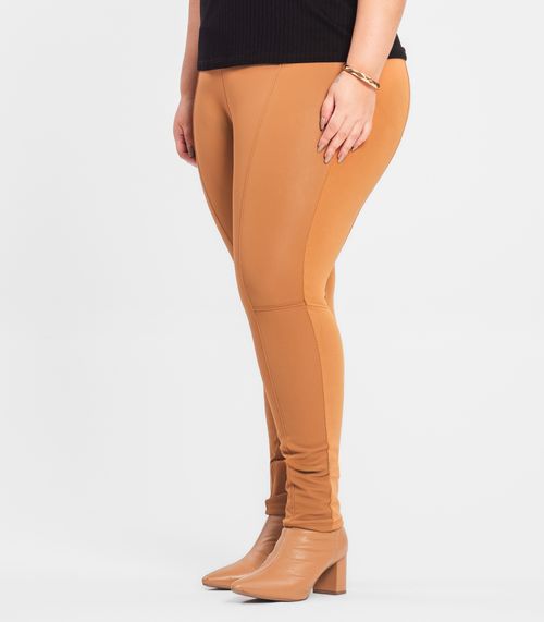 Legging Feminina Plus Size Secret Glam Marrom