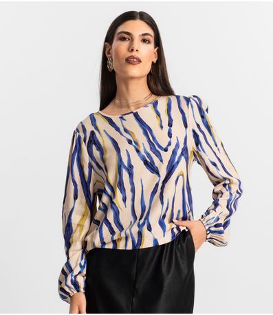 Blusa Feminina Manga Longa Endless Bege