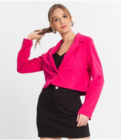 Blazer Cropped Feminino Endless Rosa