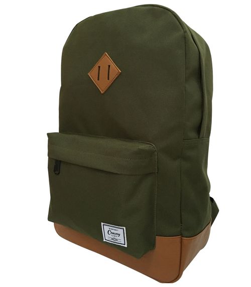 Mochila Escolar Com Bolso Frontal Yins Verde