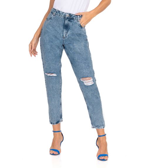 Calça Slouch Feminina Endless Azul