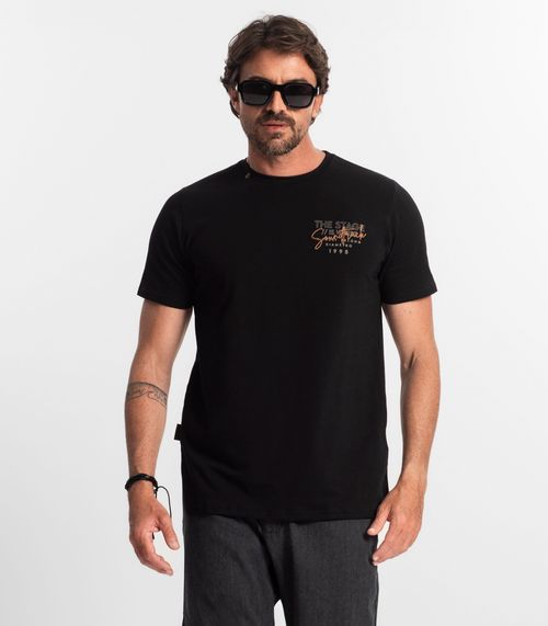 Camiseta Masculina Em Cotton Diametro Preto