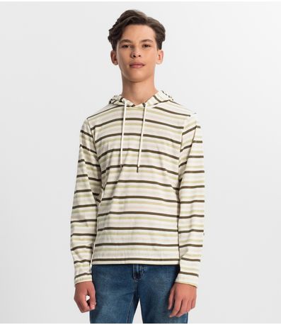 Camiseta Juvenil Masculina Listrada Minty Verde