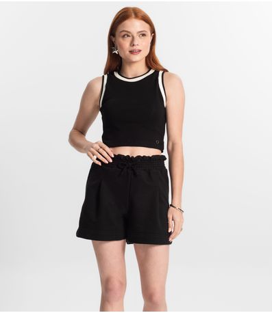 Shorts Clochard Juvenil Feminino Minty Preto
