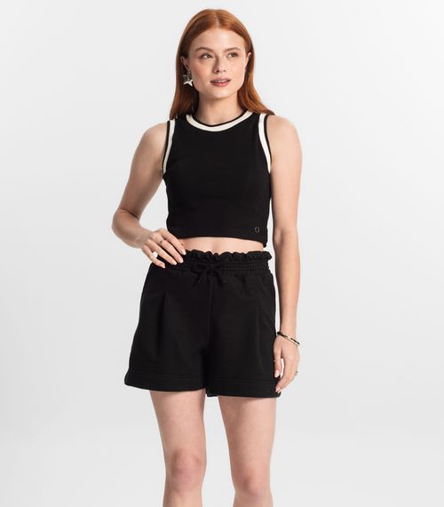 Shorts Clochard Juvenil Feminino Minty Preto