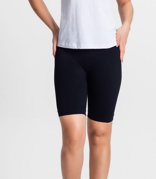 Bermuda Feminina Fitness Poliamida Seamless Loa Preto
