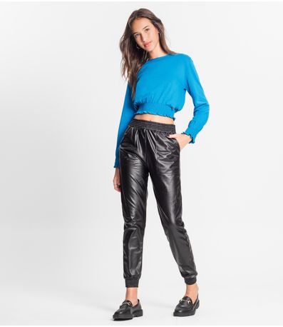Calça Jogger Cirre Juvenil Minty Preto