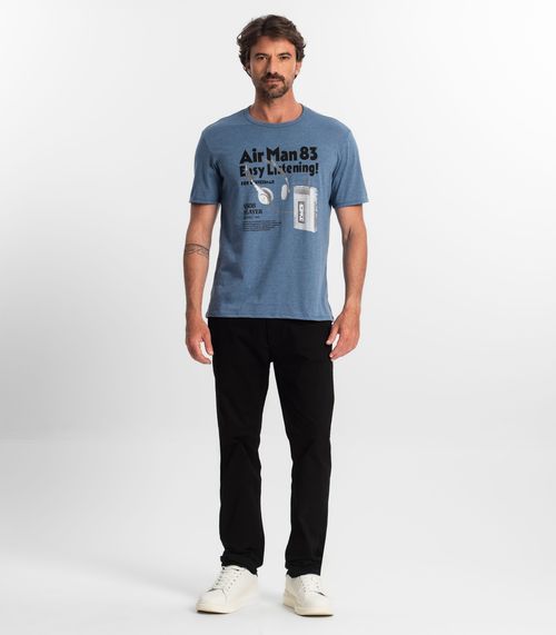 Camiseta Masculina Manga Curta Select Azul