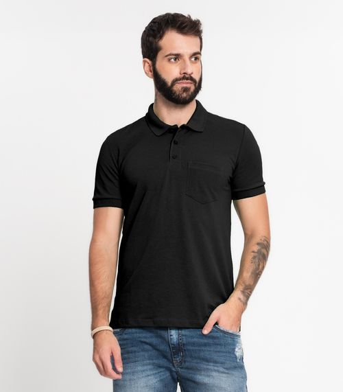 Camisa Polo Piquet Masculina KO Preto