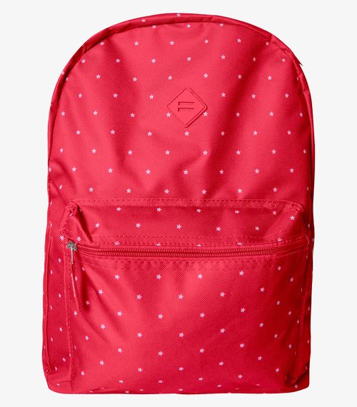 Mochila Feminina Estampada Padrao De Estrelas Clio Vermelho