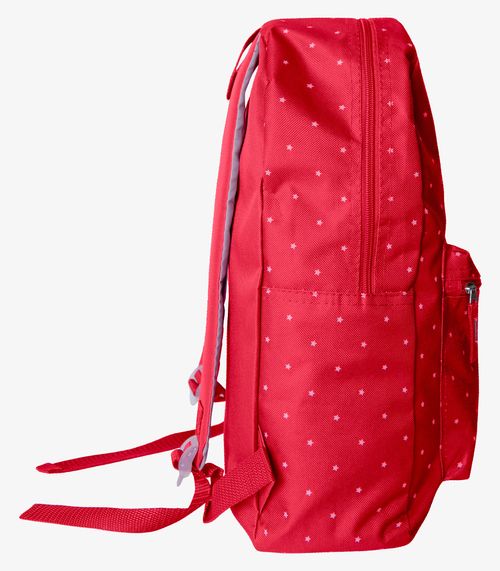 Mochila Feminina Estampada Padrao De Estrelas Clio Vermelho