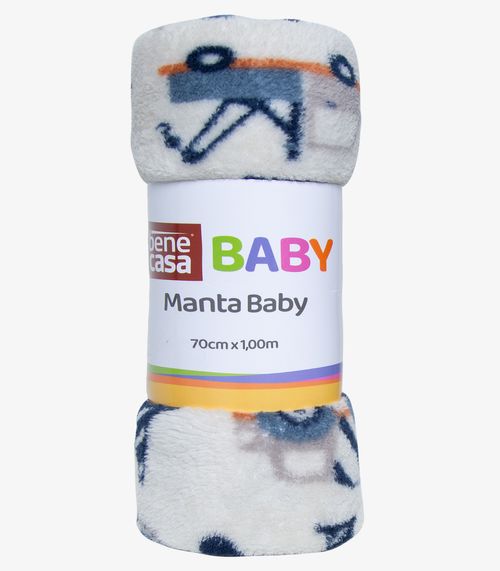 Manta Infantil Microfibra Bene Casa Azul