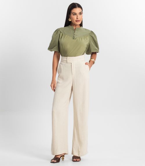 Calça Feminina Linho Strong Endless Bege