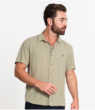 Camisa Masculina Em Viscose Slub Diametro Verde