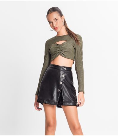 Shorts Saia Juvenil Minty Preto