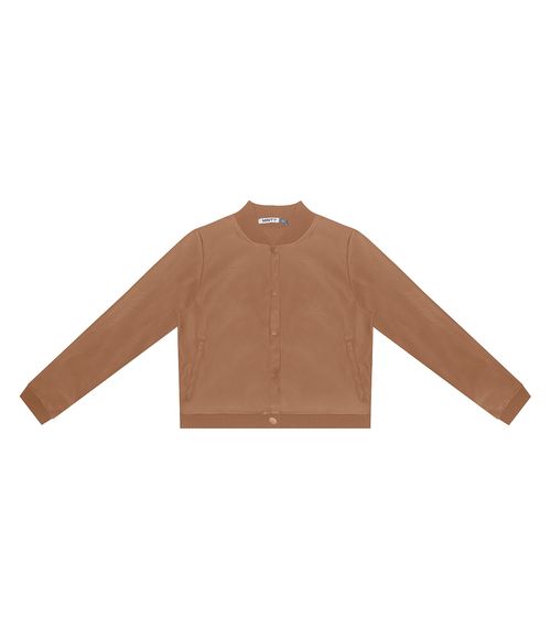 Casaco Juvenil Feminino Material Sintético Minty Marrom