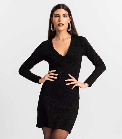 Vestido Manga Longa Endless Preto