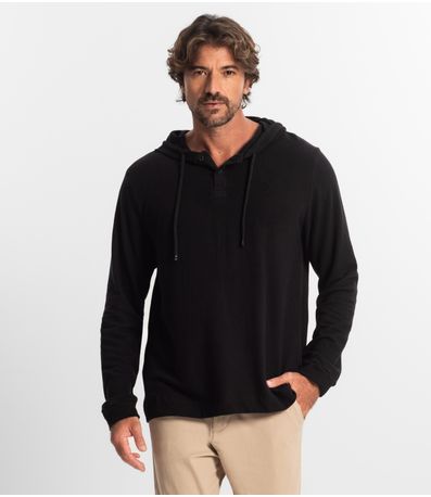 Blusão Masculino Com Capuz Diametro Preto