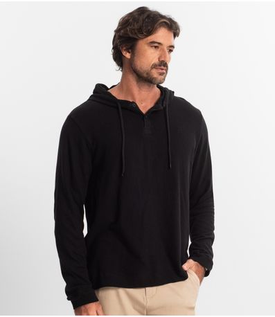Blusão Masculino Com Capuz Diametro Preto
