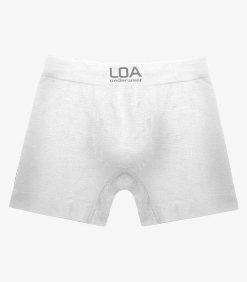 Cueca Boxer Poliamida Seamless Plus Loa Branco