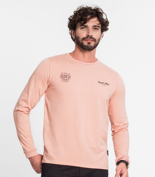 Camisa Masculina Manga Longa Diametro Rosa