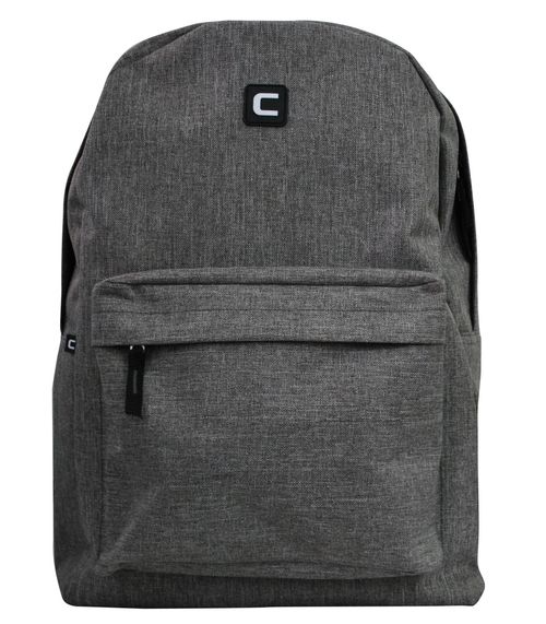 Mochila Lisa Com Bolso Frontal Yins Cinza