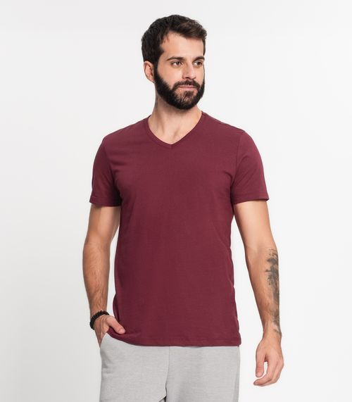Camiseta Meia Malha Básica Masculina Kohmar Vermelho
