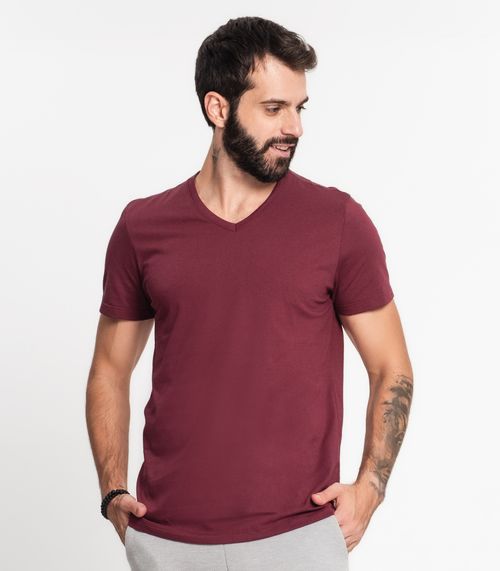 Camiseta Meia Malha Básica Masculina Kohmar Vermelho
