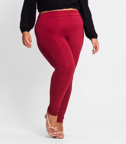 Legging Feminina Plus Size Secret Glam Vermelho