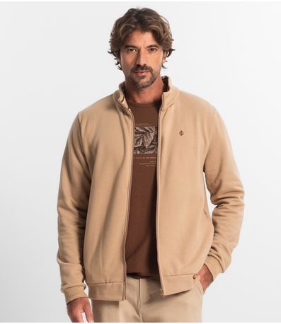 Jaqueta Masculina Em Moletom Diametro Marrom