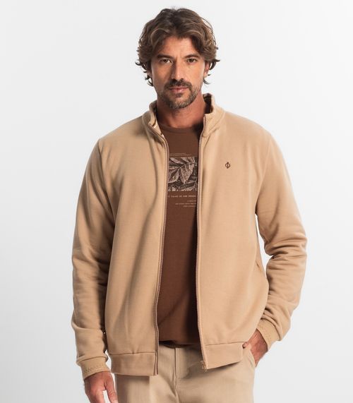 Jaqueta Masculina Em Moletom Diametro Marrom