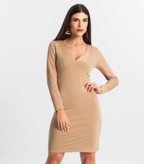 Vestido Manga Longa Endless Marrom