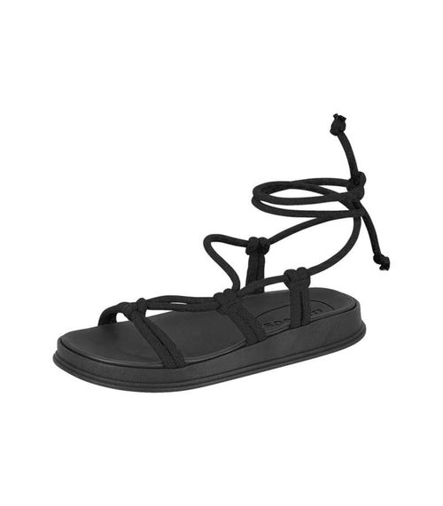 Papete Feminina Com Amarração Moleca Preto