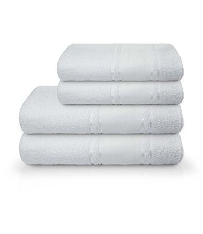 Toalha De Banho Pinta E Borda Camesa Branco