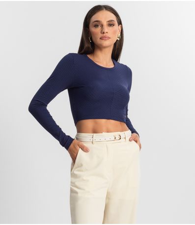 Blusa Feminina Manga Longa Endless Azul