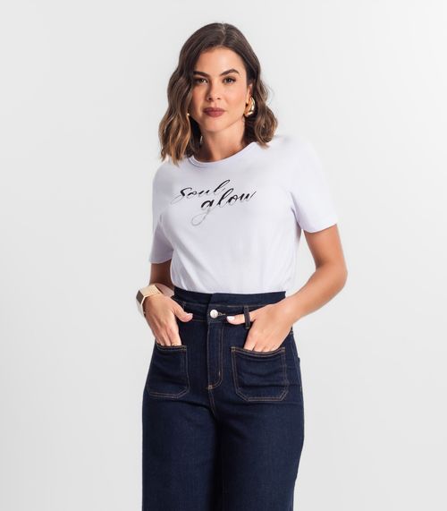 T-shirt Feminina Estampada Select Branco