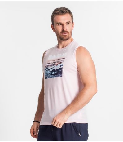Regata Masculina Estampada Diametro Rosa