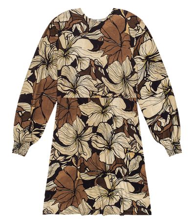 Vestido Curto Plus Size Secret Glam Marrom
