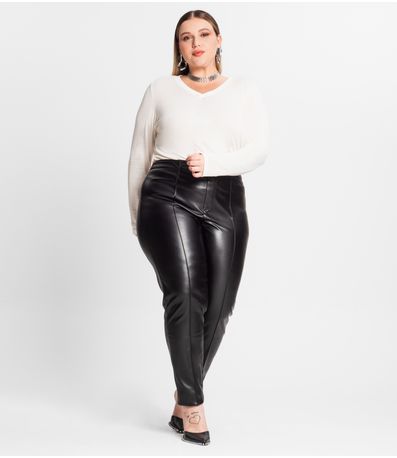 Legging Feminina Plus Size Secret Glam Preto