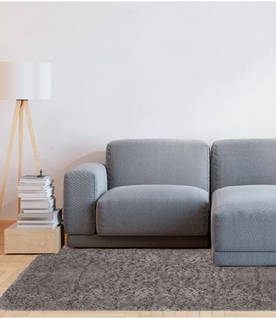 Tapete Felpudo 100 cm x 140 cm Infinita Cor Marrom