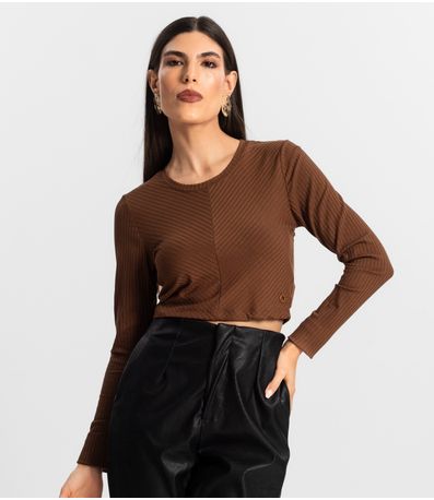 Blusa Feminina Manga Longa Endless Marrom