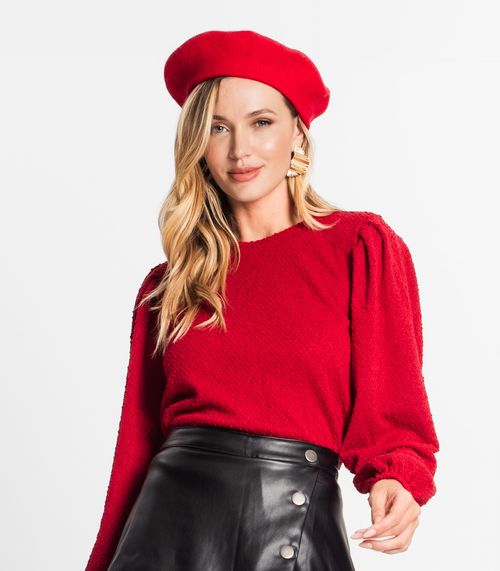 Blusão Feminino Em Tricot Pop Endless Vermelho