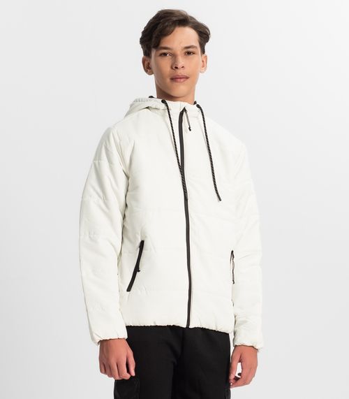 Jaqueta Puffer Juvenil Unissex Minty Bege