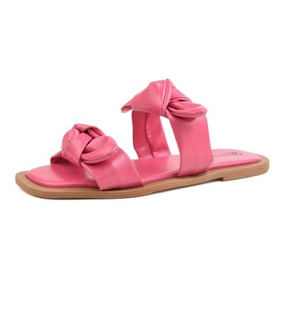 Sandália Rasteirinha Detalhe Nó Select Rosa