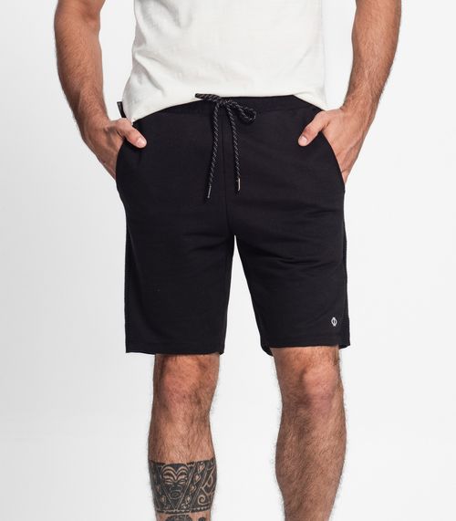 Bermuda Masculina Em Moletom Diametro Preto