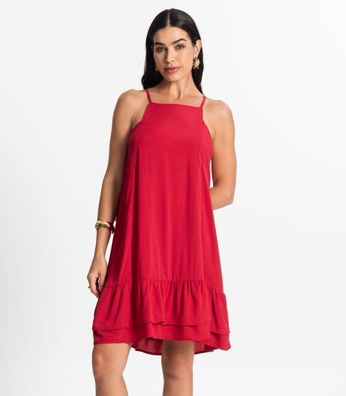 Vestido Feminino Curto Com Alça Style Box Laranja
