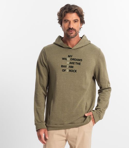 Blusão Masculino Moletom Com Capuz Diametro Verde